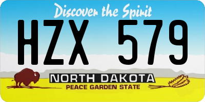 ND license plate HZX579