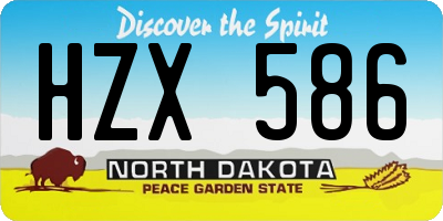 ND license plate HZX586