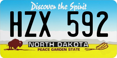 ND license plate HZX592