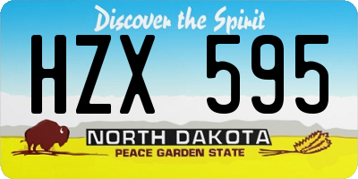 ND license plate HZX595