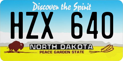 ND license plate HZX640