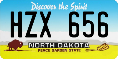 ND license plate HZX656