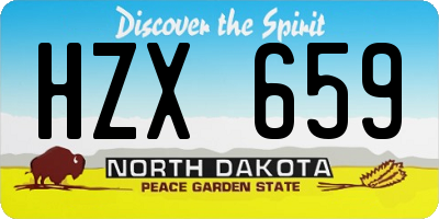 ND license plate HZX659