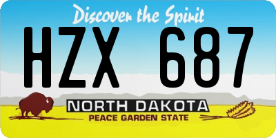 ND license plate HZX687
