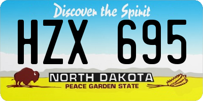 ND license plate HZX695