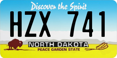 ND license plate HZX741