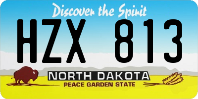 ND license plate HZX813