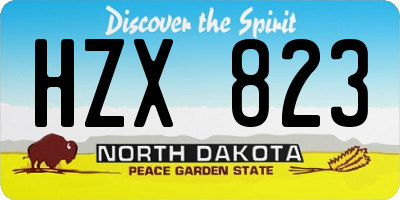 ND license plate HZX823