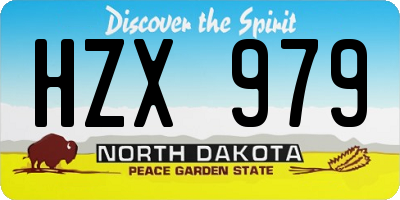 ND license plate HZX979
