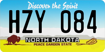 ND license plate HZY084