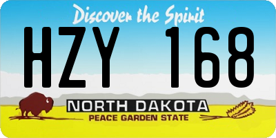 ND license plate HZY168