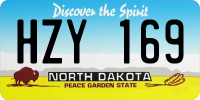 ND license plate HZY169