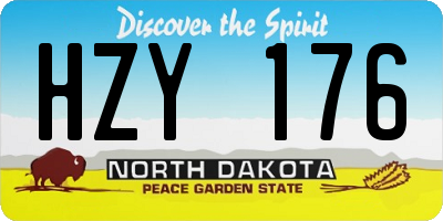 ND license plate HZY176