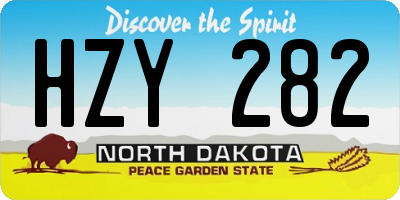 ND license plate HZY282