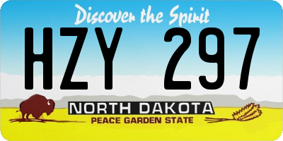 ND license plate HZY297