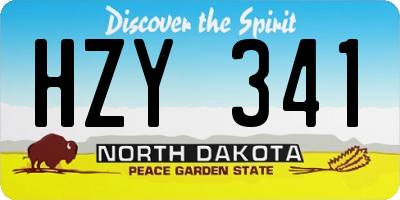 ND license plate HZY341