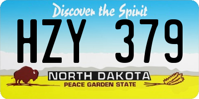 ND license plate HZY379