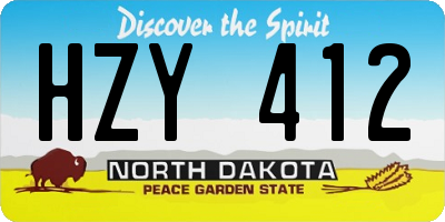 ND license plate HZY412