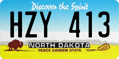 ND license plate HZY413