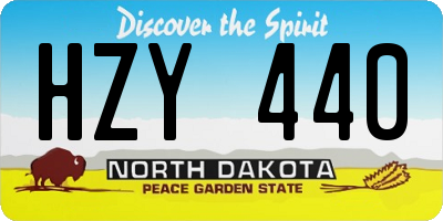 ND license plate HZY440