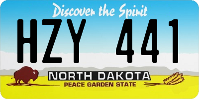 ND license plate HZY441