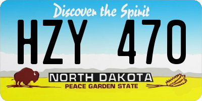 ND license plate HZY470