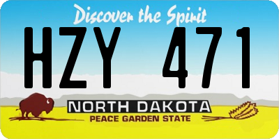 ND license plate HZY471