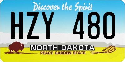 ND license plate HZY480