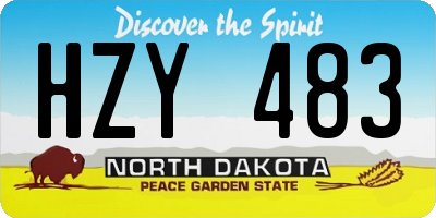 ND license plate HZY483