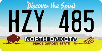 ND license plate HZY485