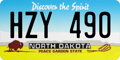 ND license plate HZY490