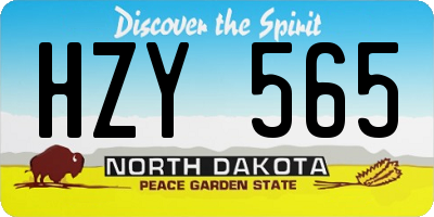 ND license plate HZY565