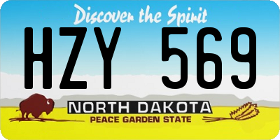 ND license plate HZY569
