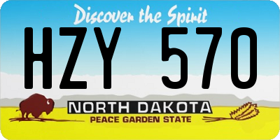 ND license plate HZY570