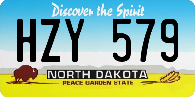 ND license plate HZY579