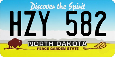 ND license plate HZY582