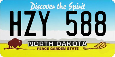 ND license plate HZY588