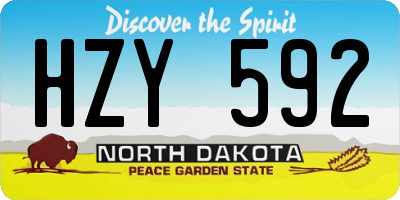 ND license plate HZY592