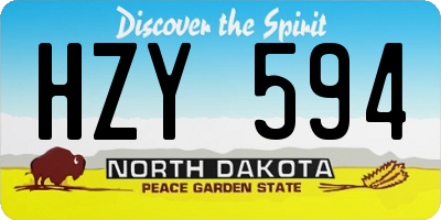 ND license plate HZY594