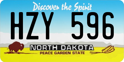 ND license plate HZY596