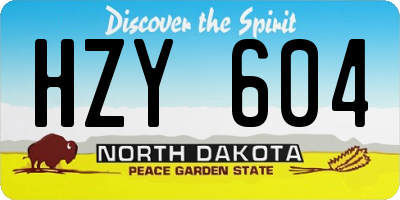 ND license plate HZY604