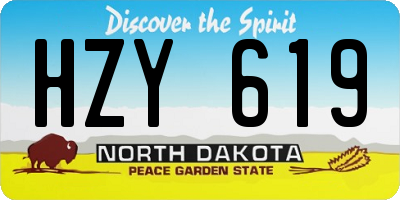ND license plate HZY619