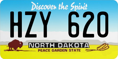 ND license plate HZY620
