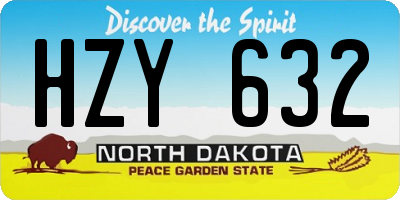 ND license plate HZY632