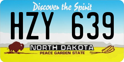 ND license plate HZY639