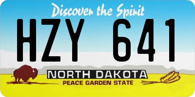 ND license plate HZY641