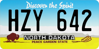 ND license plate HZY642