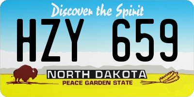 ND license plate HZY659