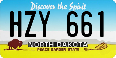 ND license plate HZY661