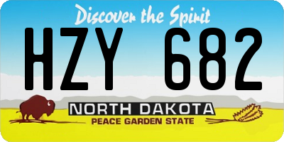 ND license plate HZY682